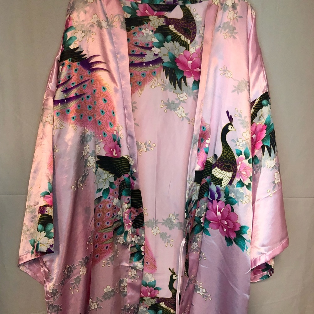 Pink Silk Kimono
